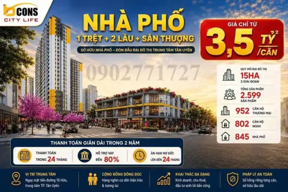 NHÀ PHỐ BCONS CITY LIFE – TRUNG TÂM TÂN UYÊN